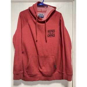 Burlebo Men's‎ Red Fleece Pullover Hoodie Greatness Graphic Logo Size L
